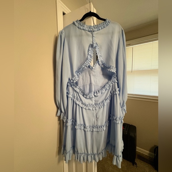 Light Blue Ruffled Dress - Picture 2 of 7